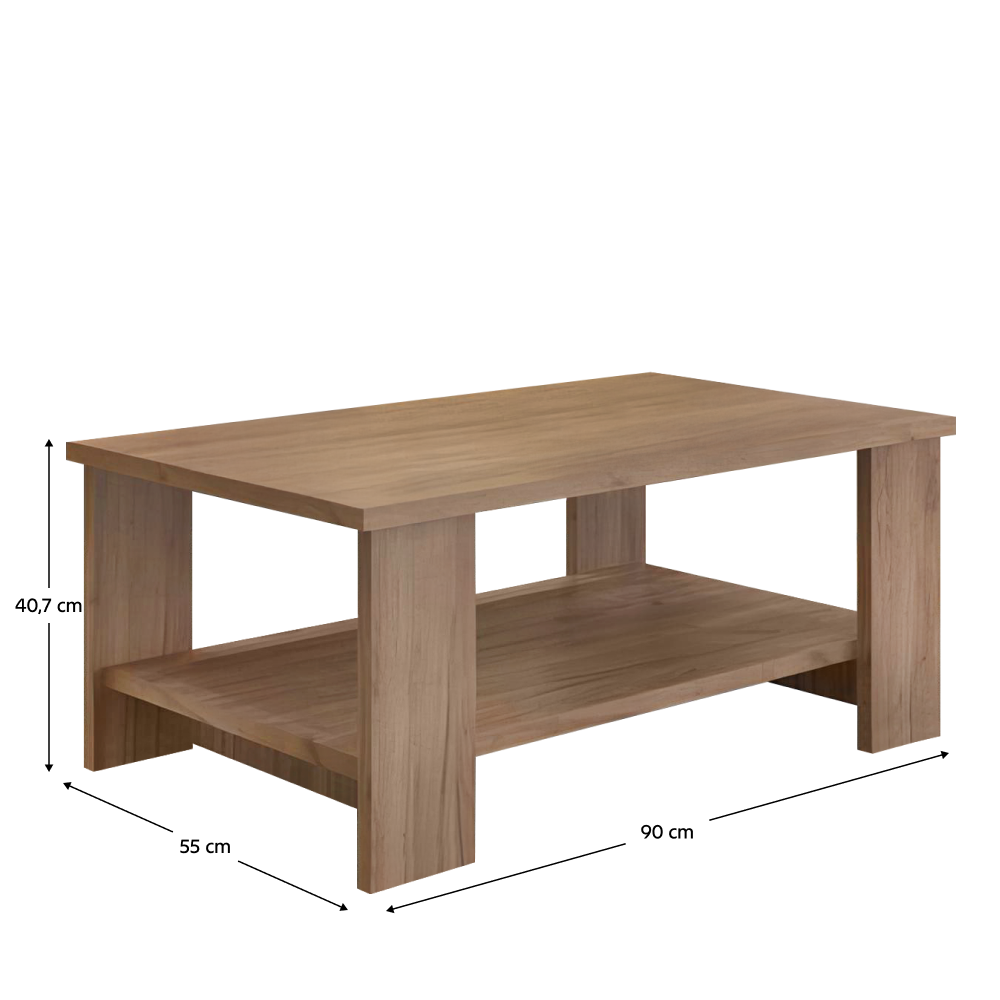 Dohányzóasztal, craft dunkel tölgy, BERNARDO