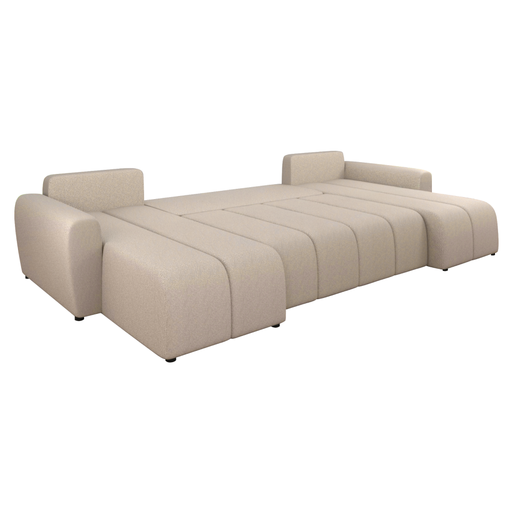 Univerzálna sedacia súprava, béžová, DELIN U UNI