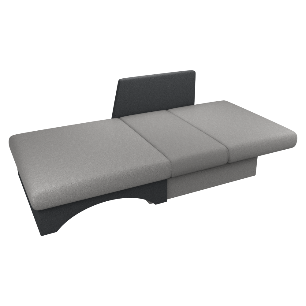 Kinyitható fotel, szürke/sötétszürke, KUBOŠ NEW UNI Kinyitható fotel, szürke/sötétszürke, KUBOŠ NEW UNI