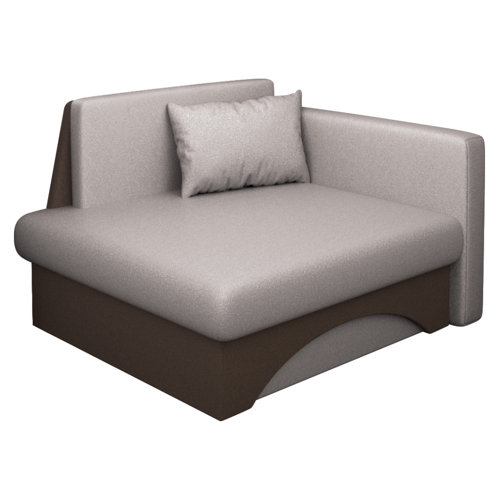 Rozkládací křeslo, béžovošedá Taupe/hnědá, KUBOŠ NEW UNI