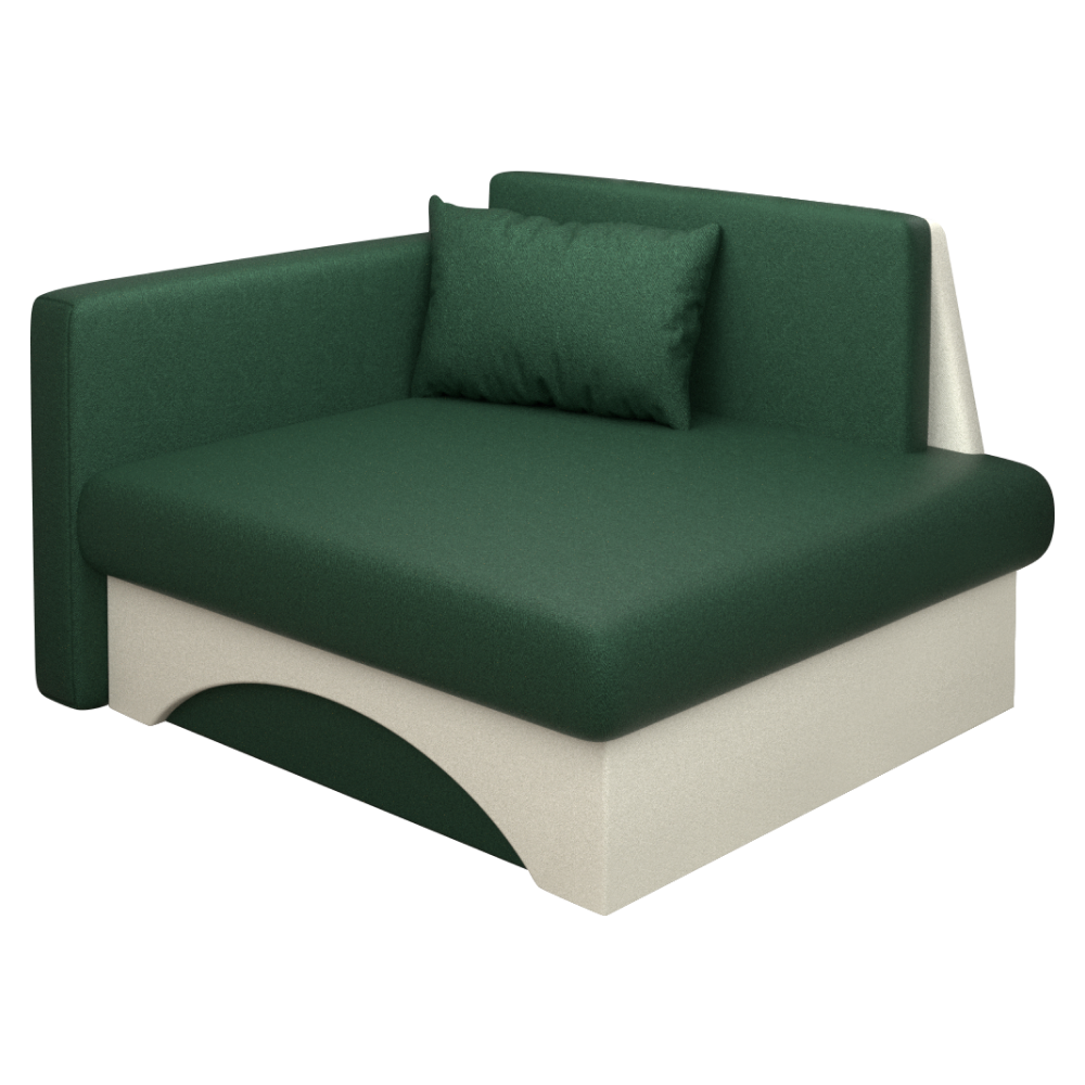 Kinyitható fotel, zöld/bézs, KUBOŠ NEW UNI