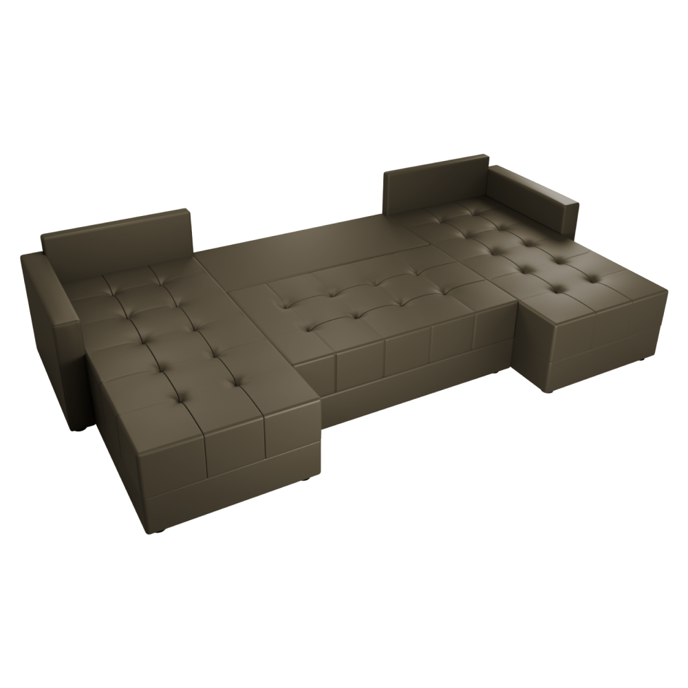 Univerzálna sedacia súprava, hnedá, DUAN U UNI