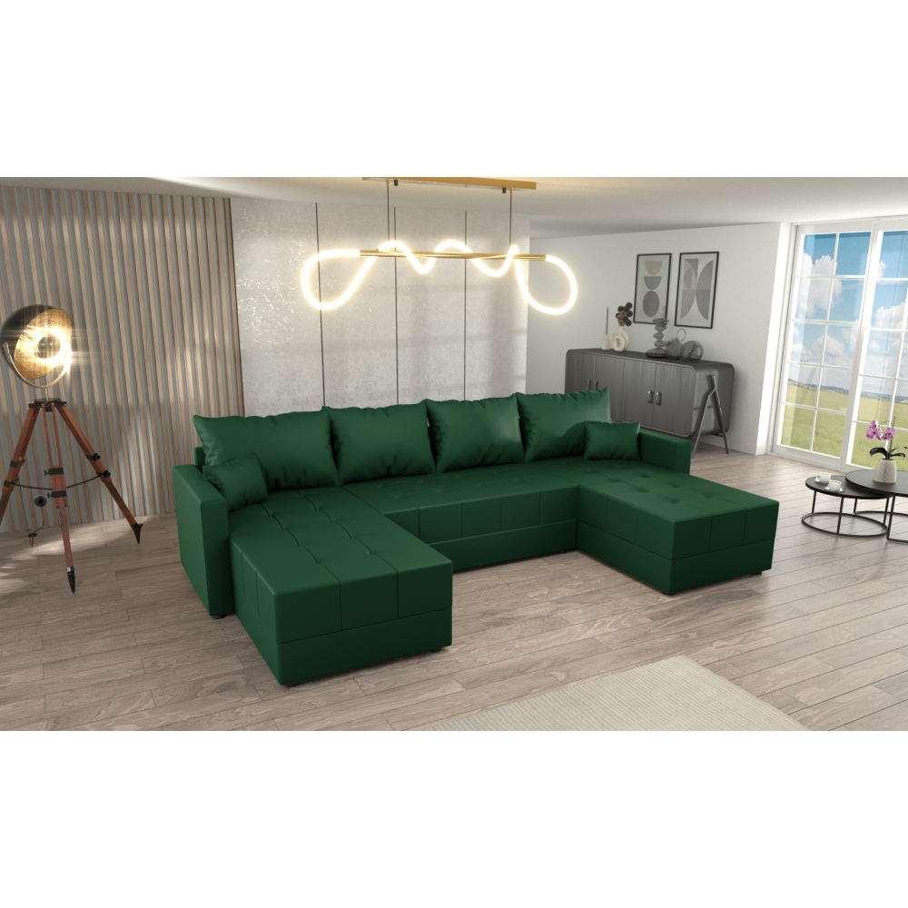 Univerzálna sedacia súprava, zelená, DUAN U UNI