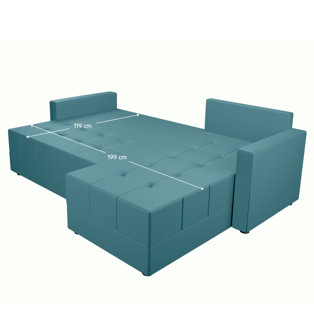 Univerzálna sedacia súprava, petrolejová, DUAN ROH