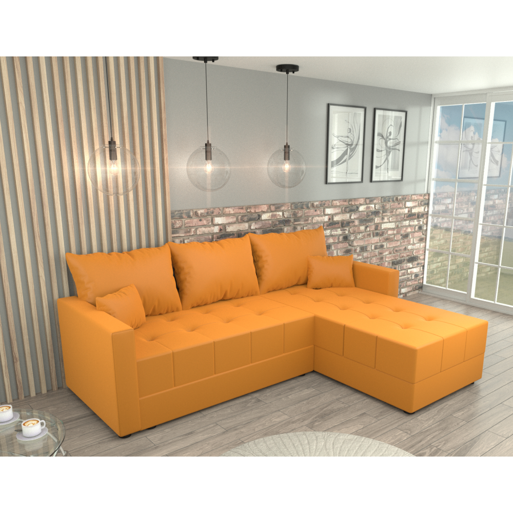 Univerzálna sedacia súprava, horčicová, DUAN ROH