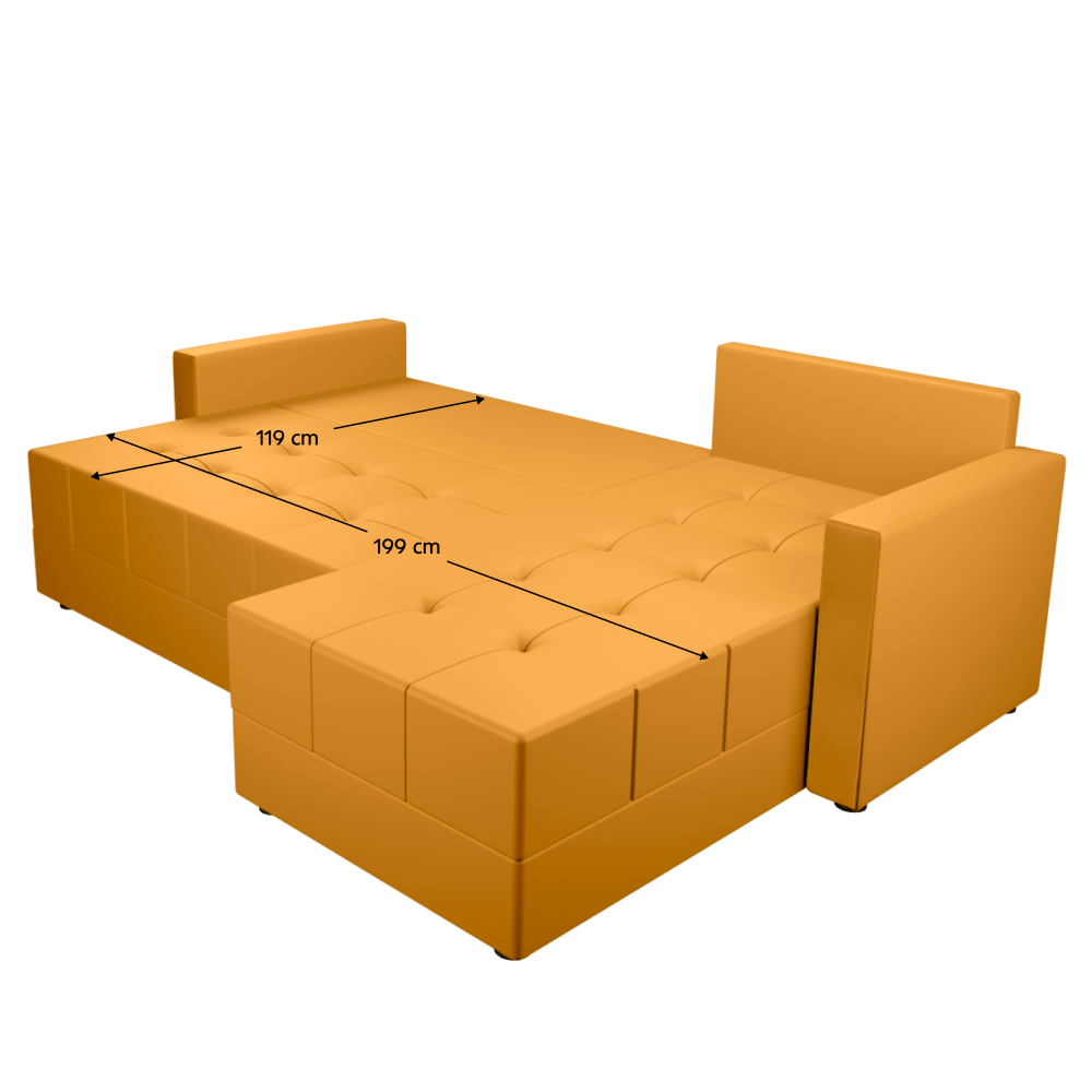 Univerzálna sedacia súprava, horčicová, DUAN ROH