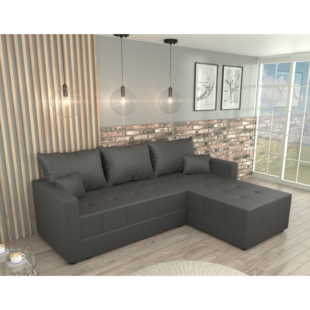 Univerzálna sedacia súprava, sivá, DUAN ROH