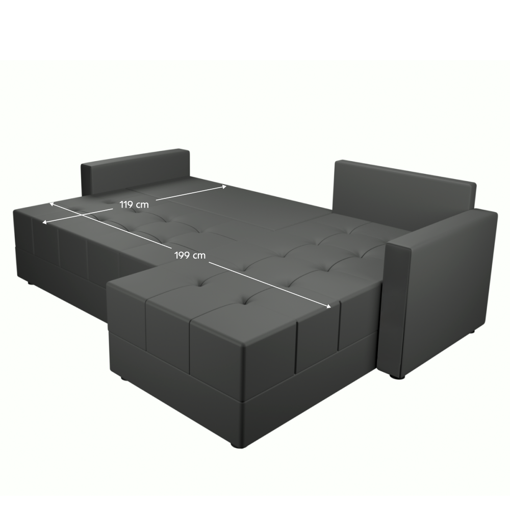 Univerzálna sedacia súprava, sivá, DUAN ROH