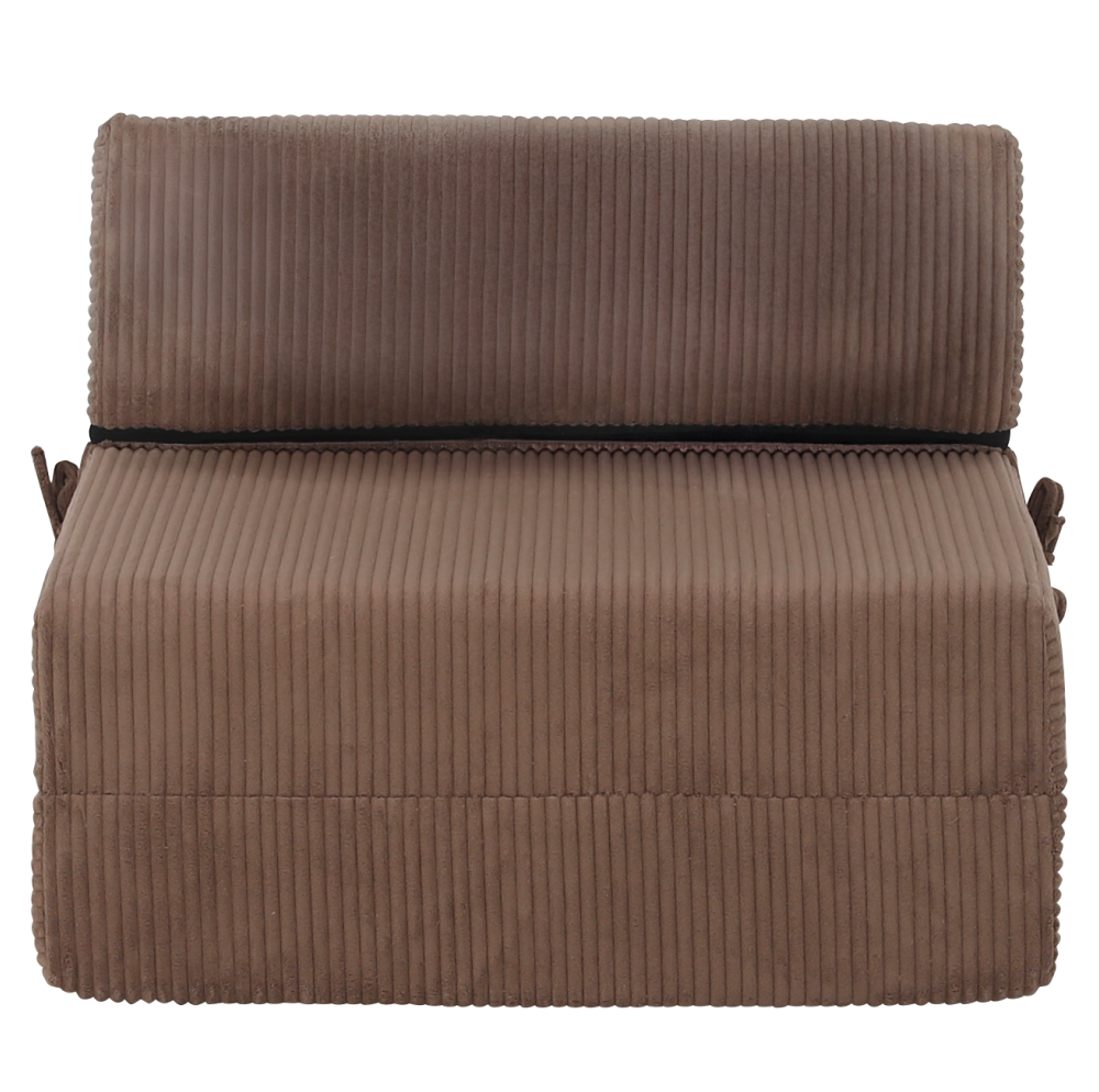 Skladací matrac/kreslo, 2v1, svetlohnedá, MALEN