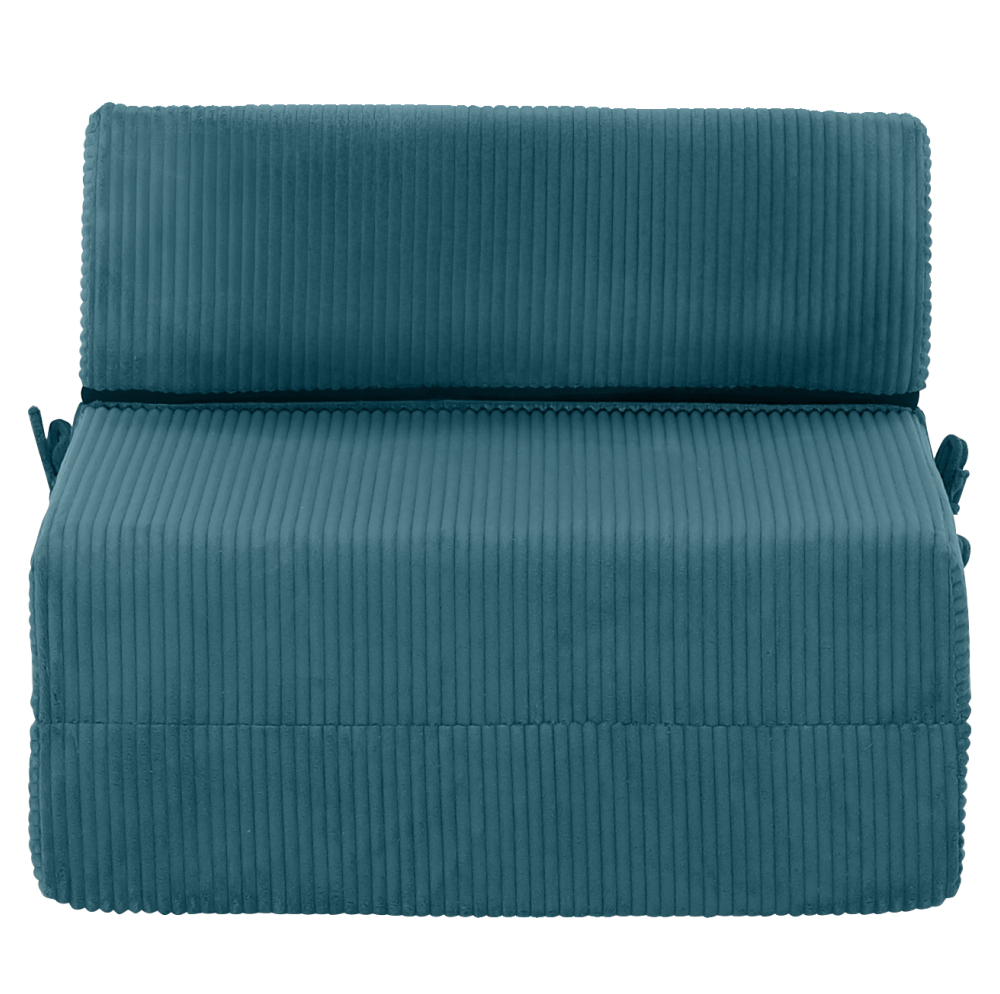 Skladací matrac/kreslo, 2v1, petrolejová, MALEN