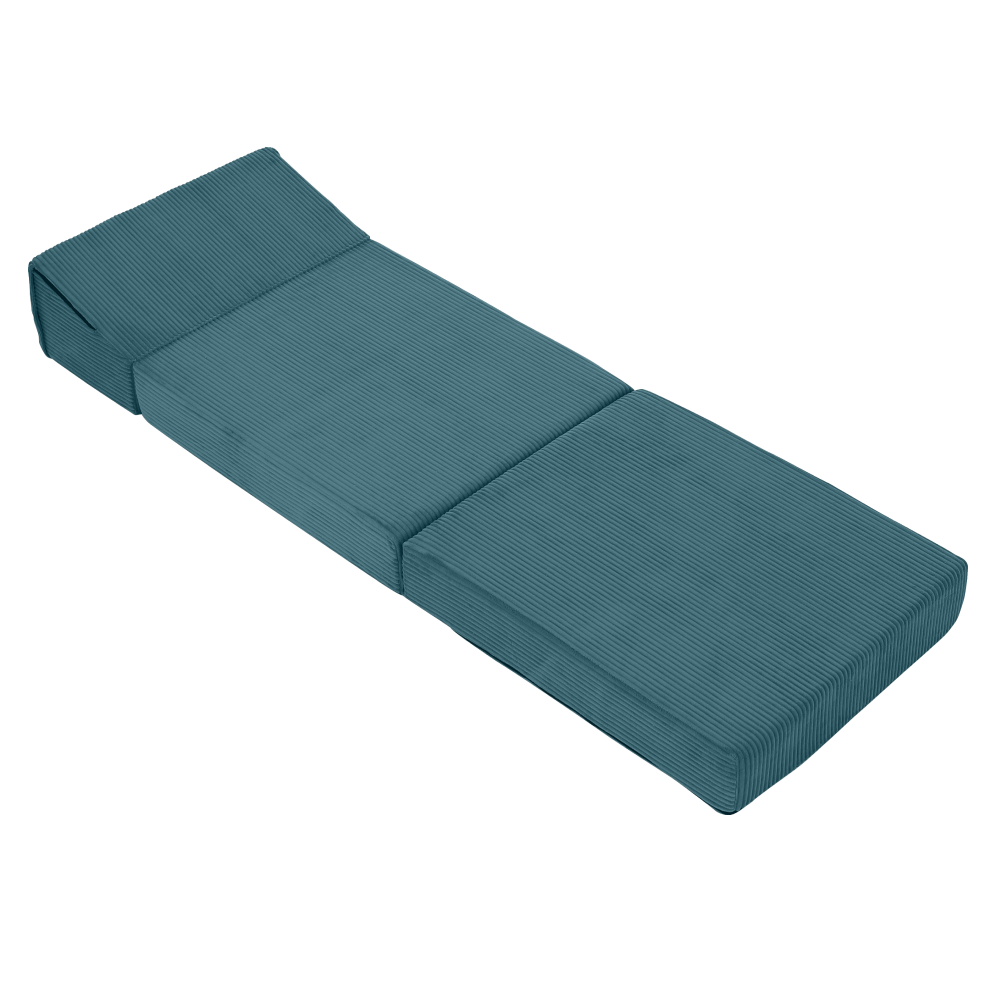 Skladací matrac/kreslo, 2v1, petrolejová, MALEN