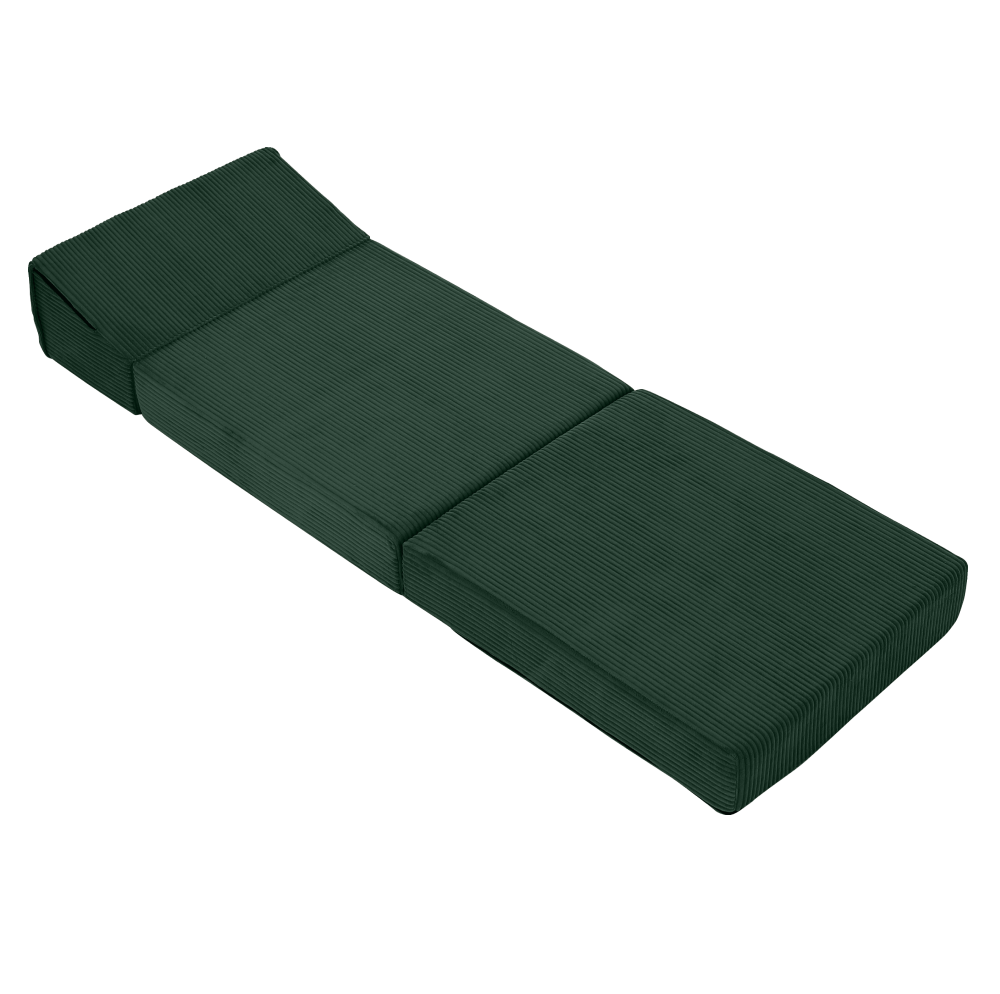 Skladací matrac/kreslo, 2v1, zelená, MALEN