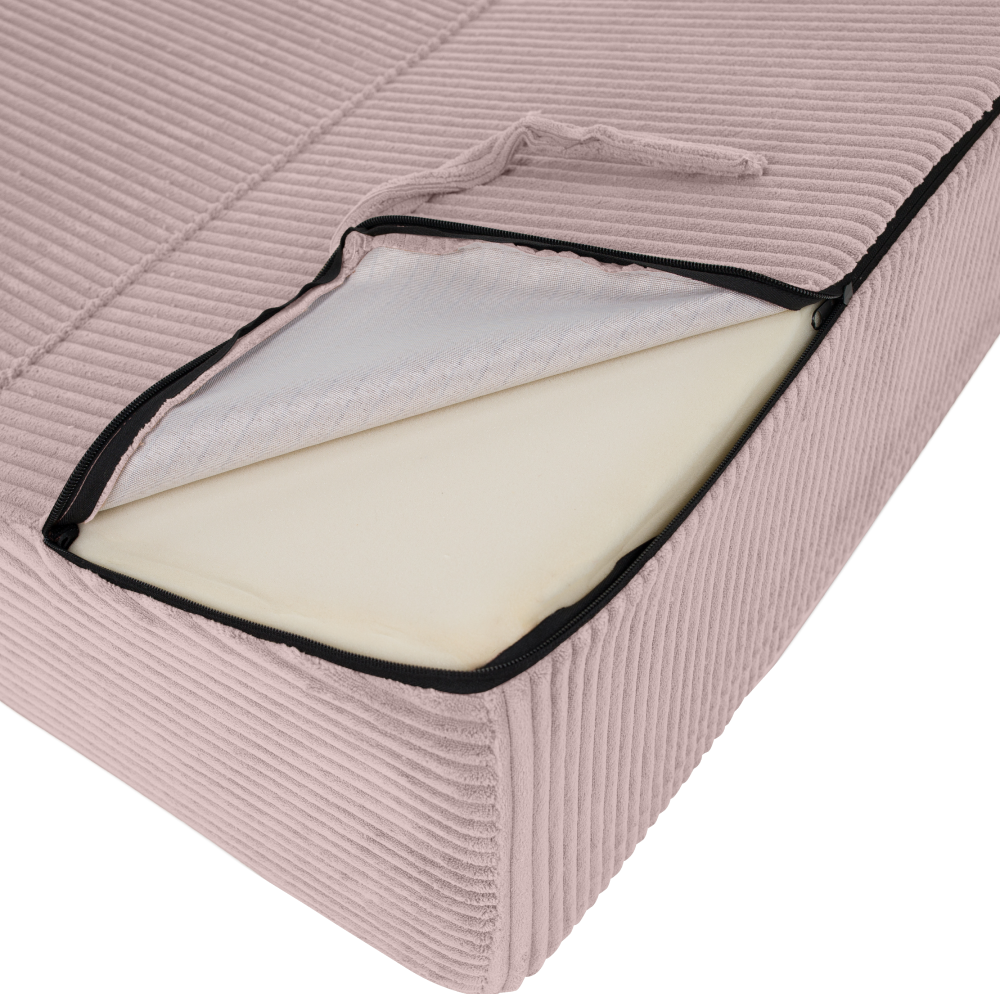 Skladací matrac/kreslo, 2v1, ružová, MALEN