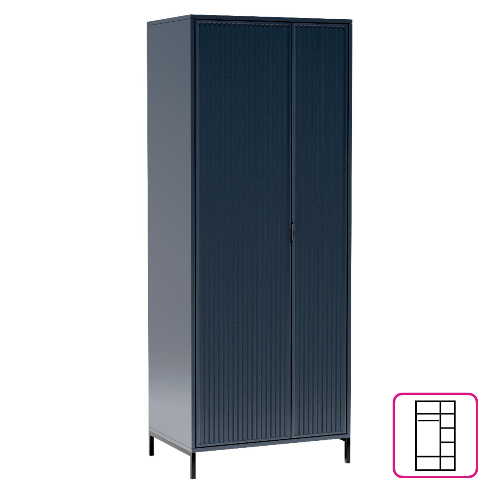 Skriňa, indigo modrá, STYLE LS 11
