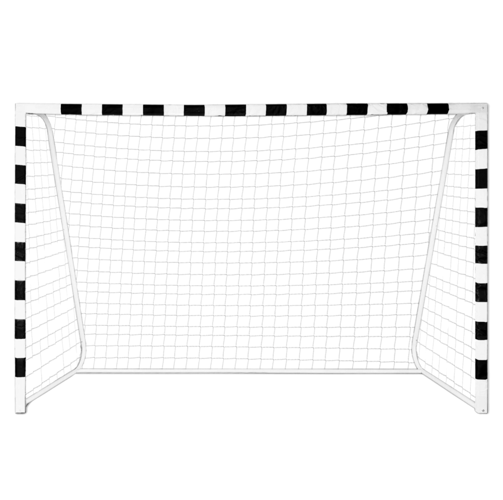 Futbalová bránka, oceľ/lano, biela/čierna, AFALA