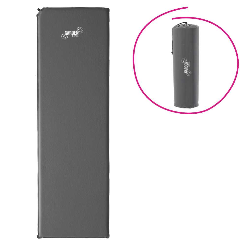 Samonafukovací turistická karimatka, šedá, BAILON