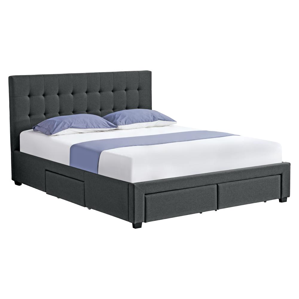 Postel s roštem, 180x200, šedá, MILARA