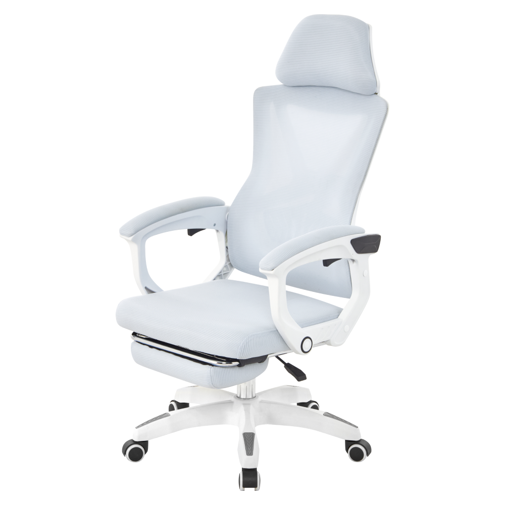 Kancelárske kreslo, svetlosivá/biela, nosnosť 150 kg, MALVIN