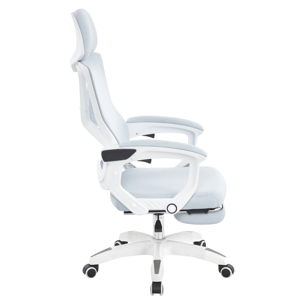 Kancelárske kreslo, svetlosivá/biela, nosnosť 150 kg, MALVIN