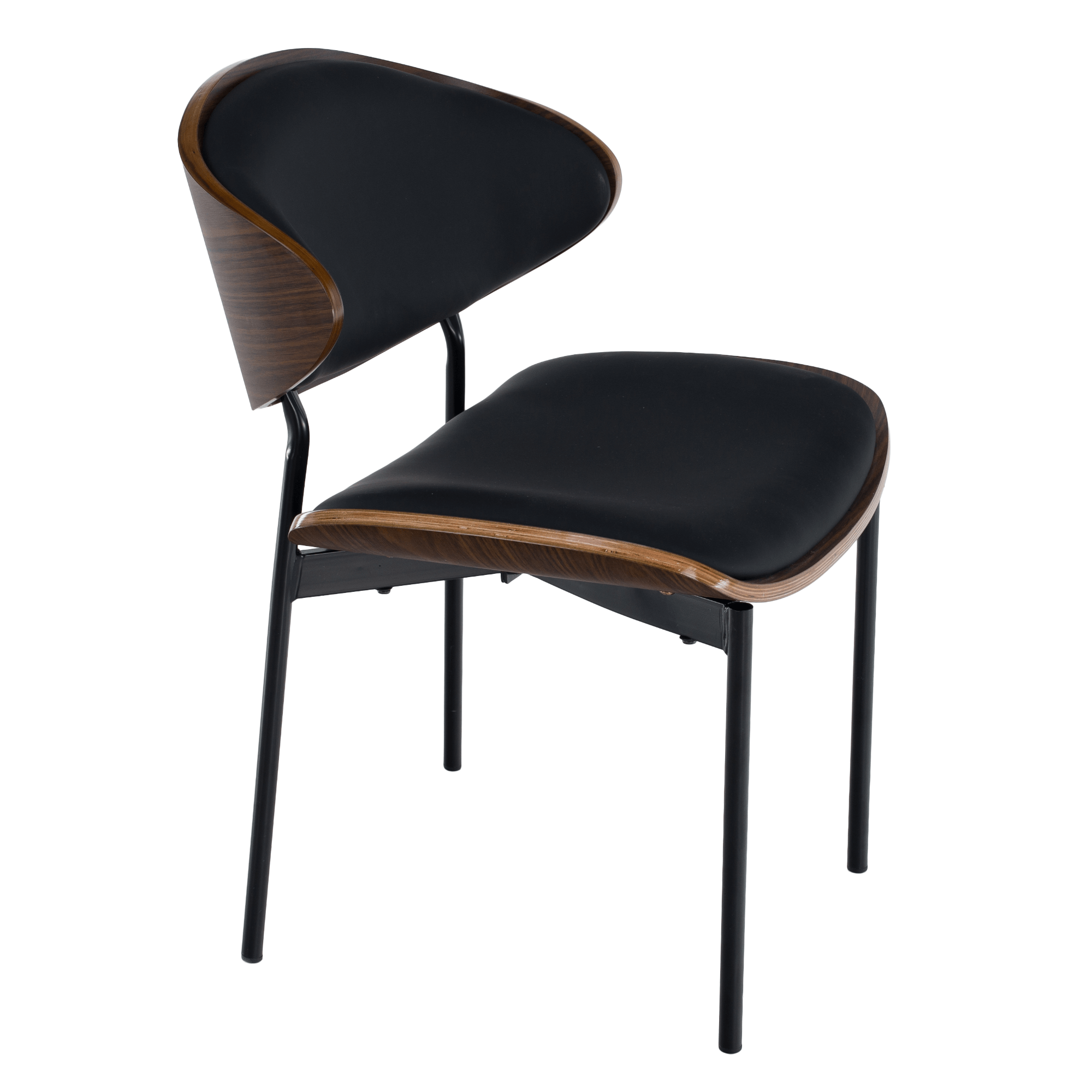 Jídelní židle, černá/ořech/černá, MARSIA