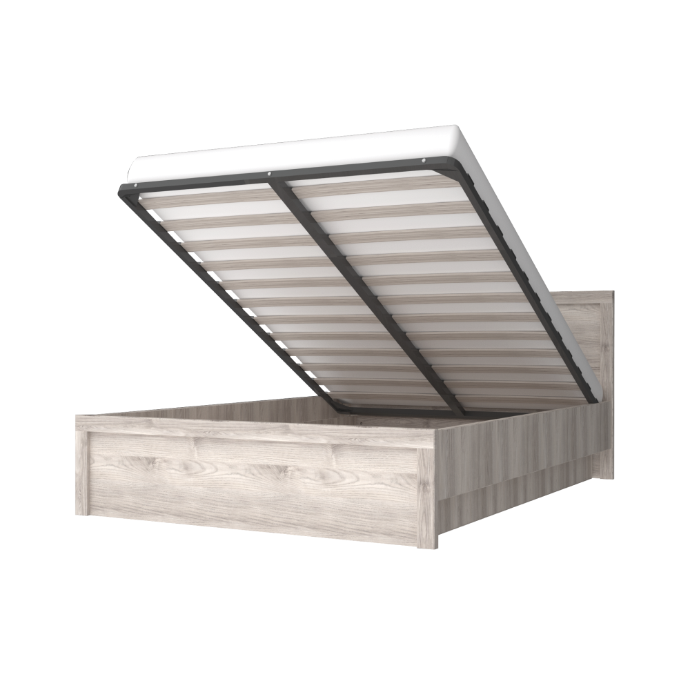 Posteľ s úložným priestorom, 140x200, gaštan nairobi, JESI NEW