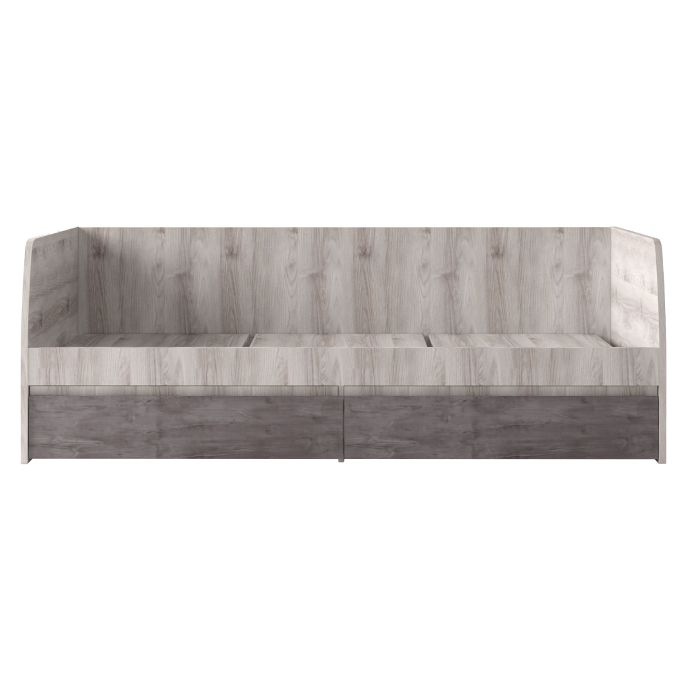 Posteľ 2S, 90x200, gaštan nairobi/onyx, JESI NEW