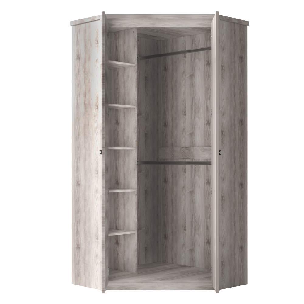 Rohová skriňa 2D, gaštan nairobi, JESI NEW