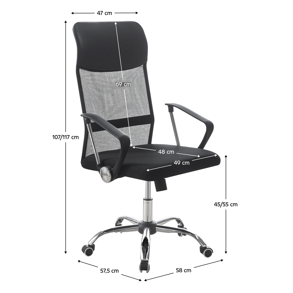 Irodai fotel, fekete, TC3-973M 5 NEW