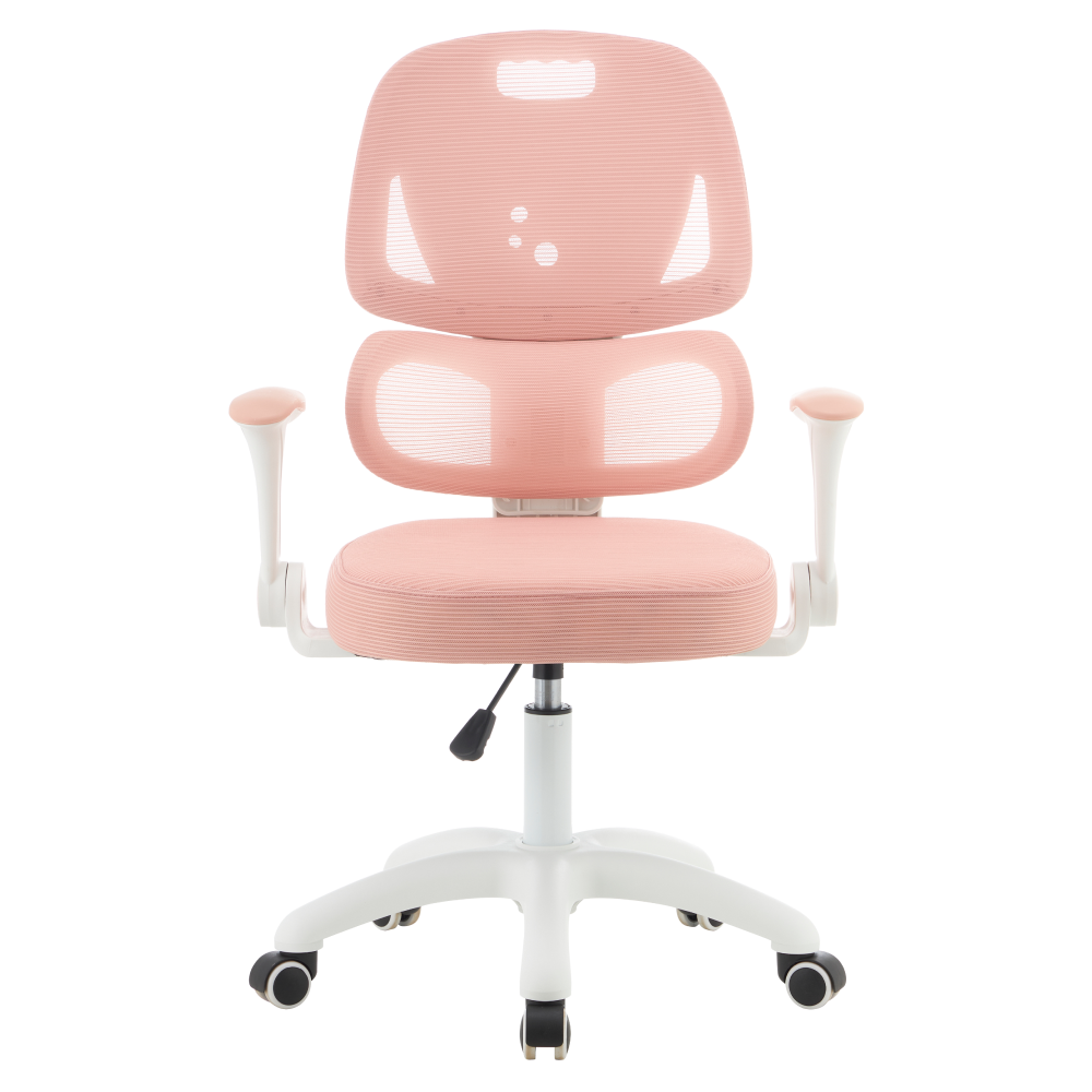 Otočná stolička, ružová/biela, LISTER