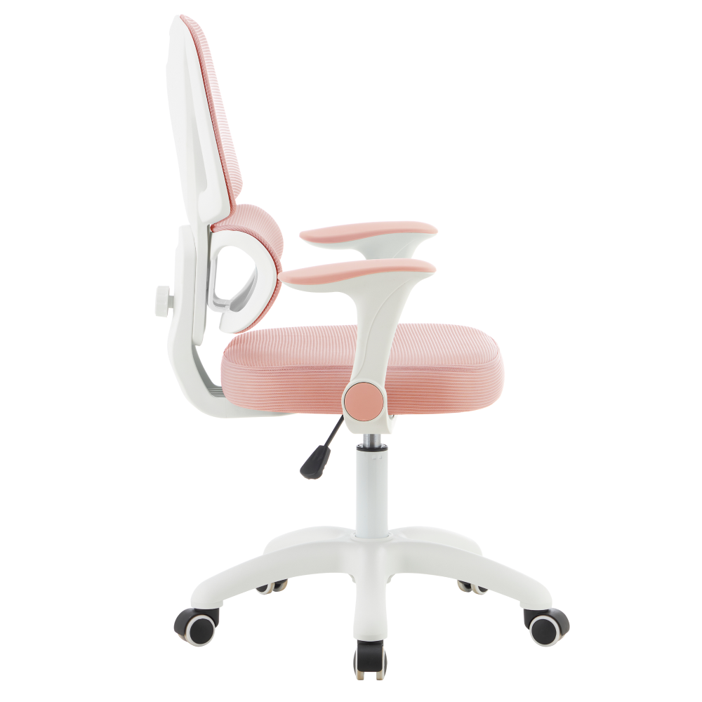 Otočná stolička, ružová/biela, LISTER