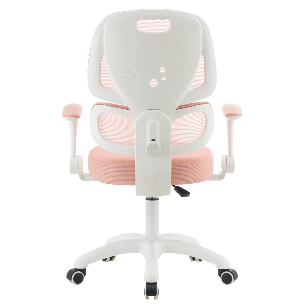 Otočná stolička, ružová/biela, LISTER