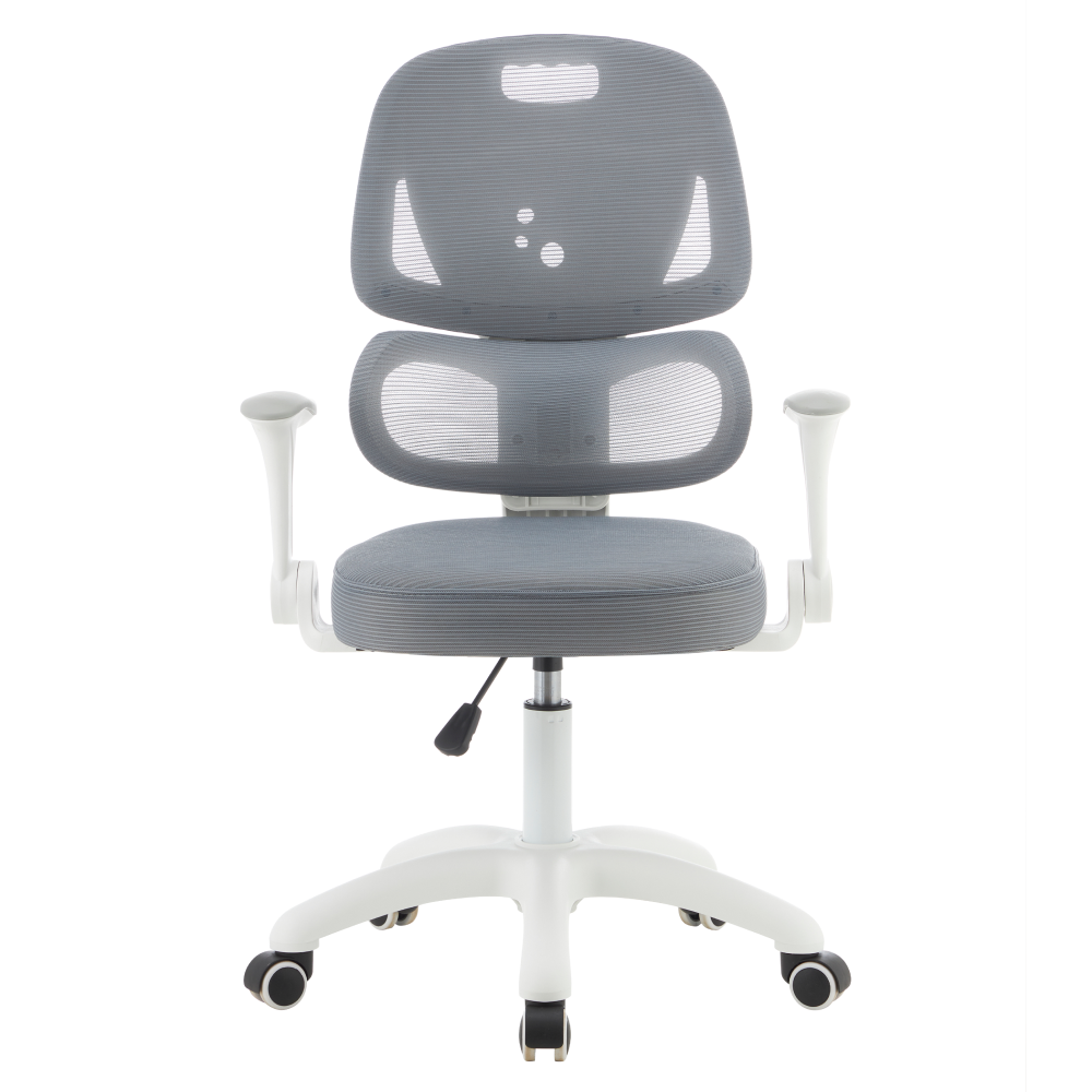 Otočná stolička, sivá/biela, LISTER