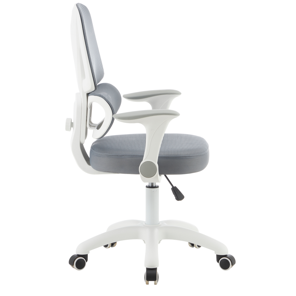 Otočná stolička, sivá/biela, LISTER