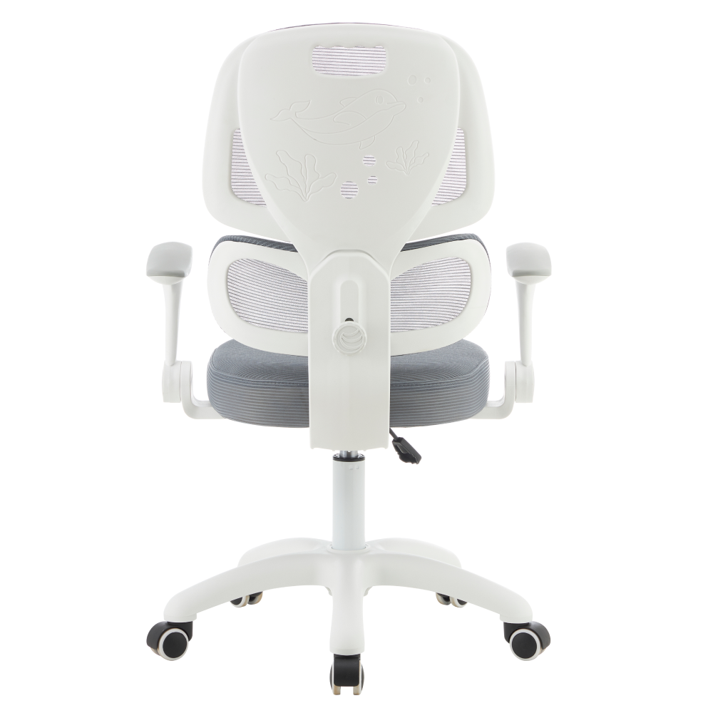 Otočná stolička, sivá/biela, LISTER