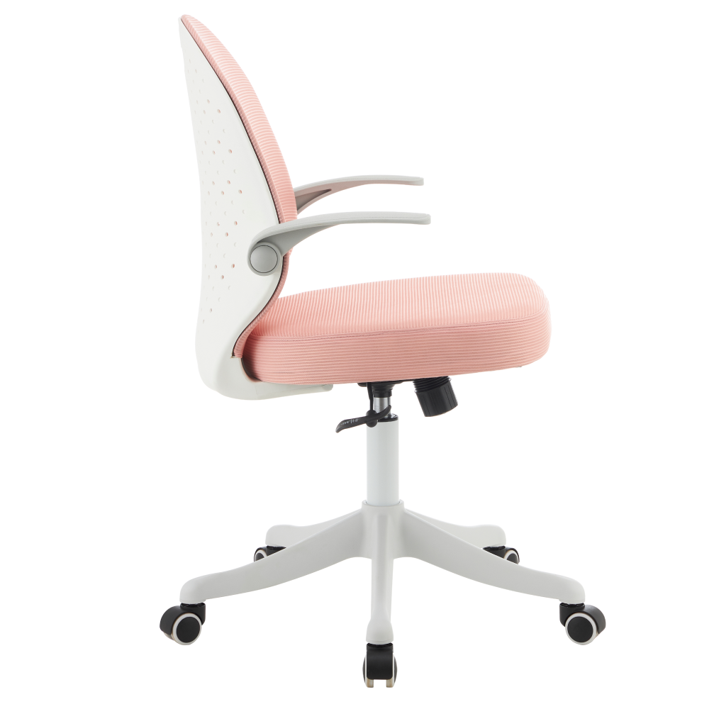 Otočná stolička, ružová/biela, TARIA