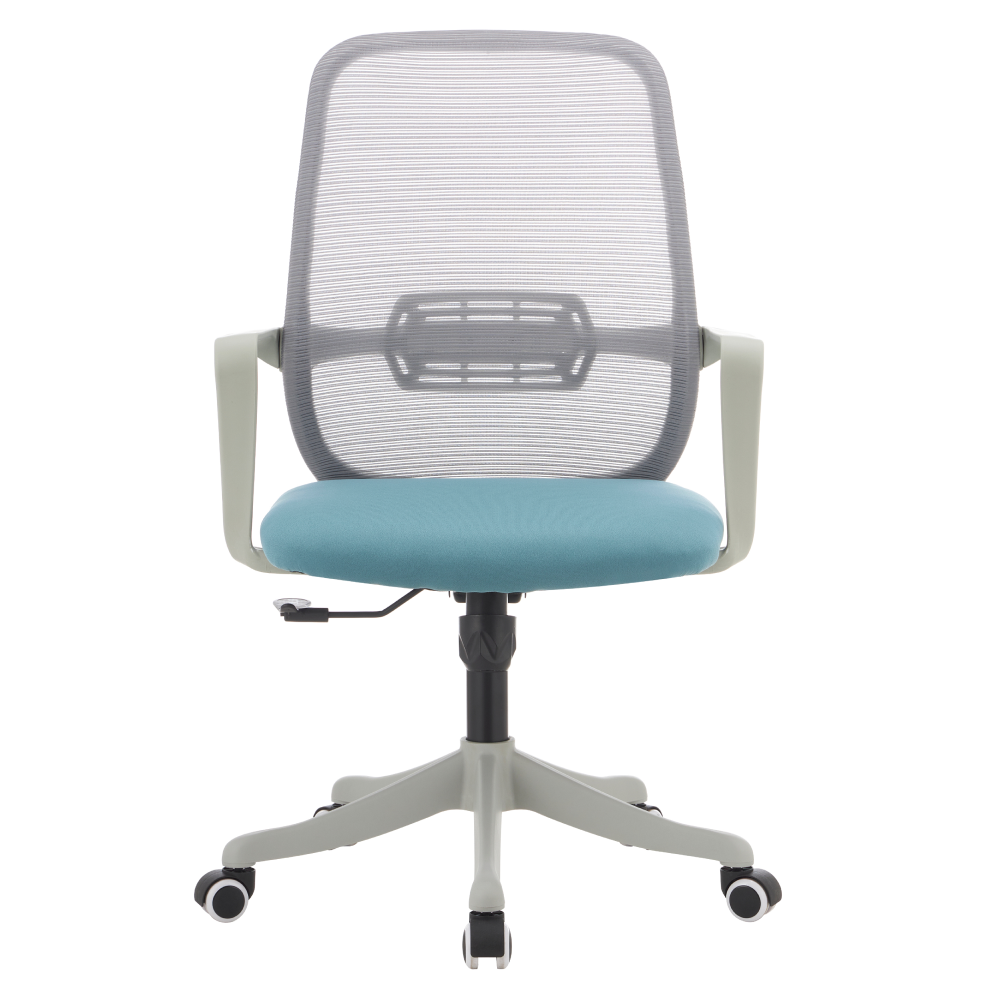 Kancelárske kreslo, sivá/modrá, DERVIN