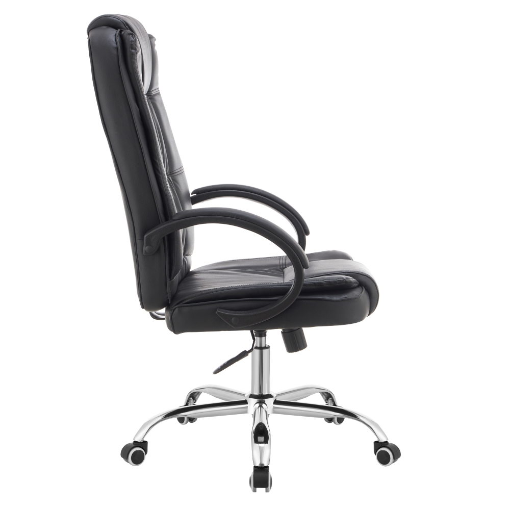 Kancelárske kreslo, čierna ekokoža, MADOX NEW