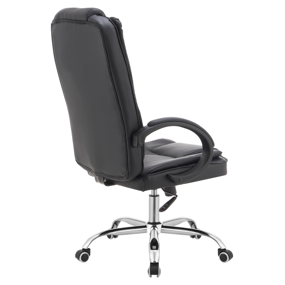 Kancelárske kreslo, čierna ekokoža, MADOX NEW