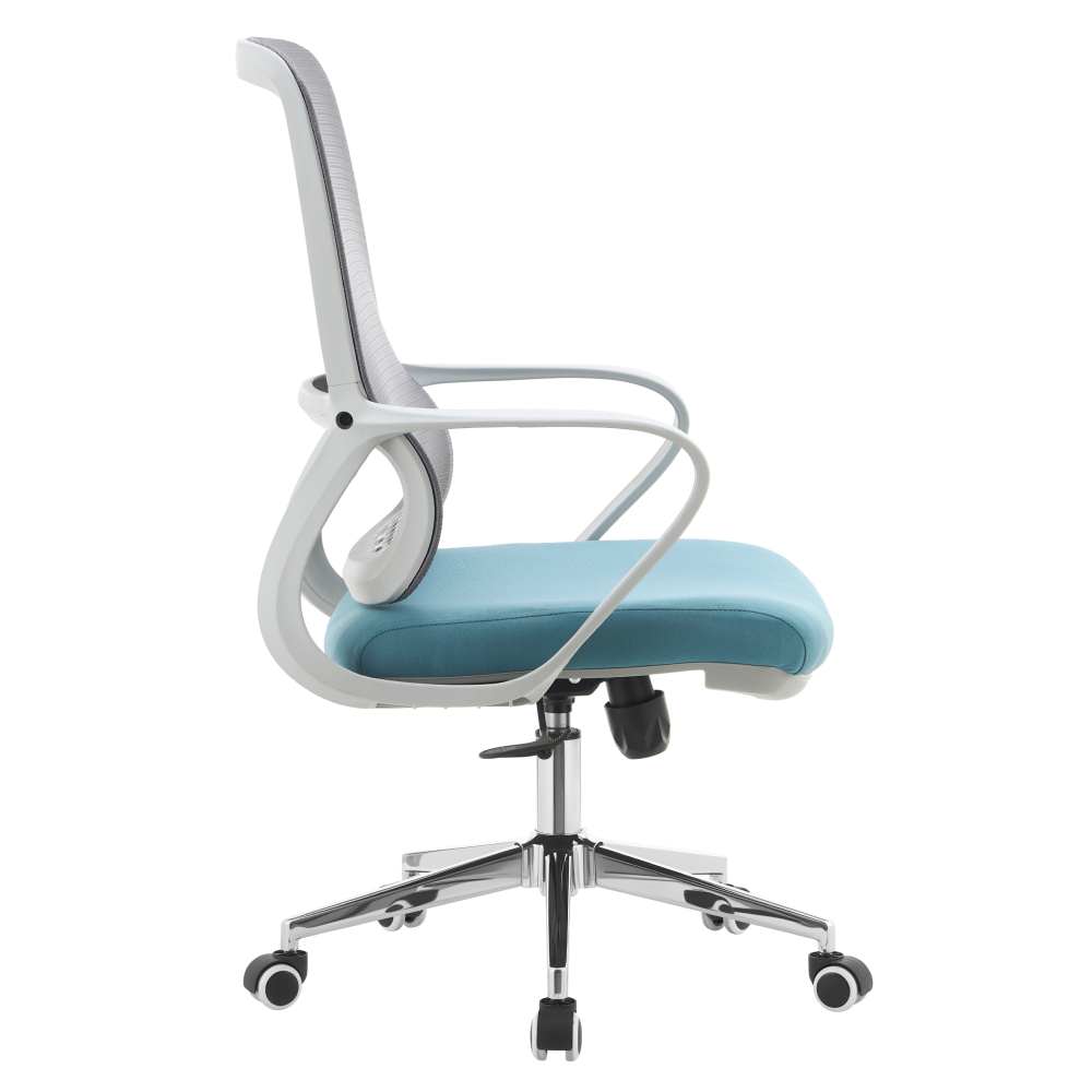 Kancelárske kreslo, sivá/modrá, FOSTER TYP 2