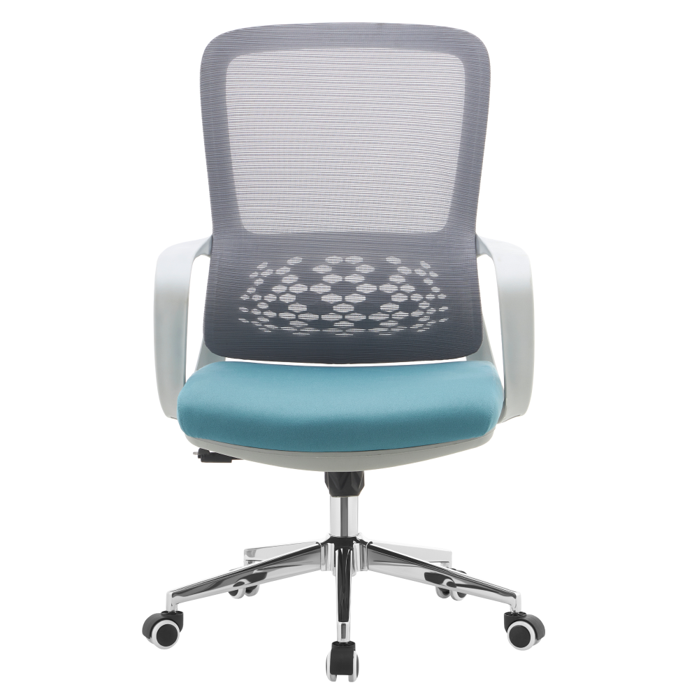 Kancelárske kreslo, sivá/modrá, FOSTER TYP 2