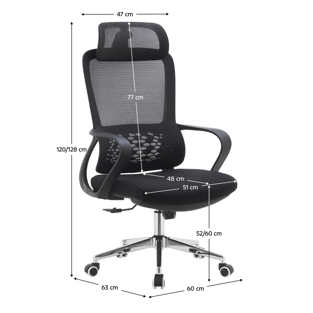 Kancelárske kreslo, čierna, FOSTER TYP 1