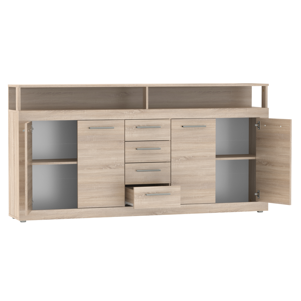 Kombinovaná komoda, dub sonoma, LUNYSA 2 NEW