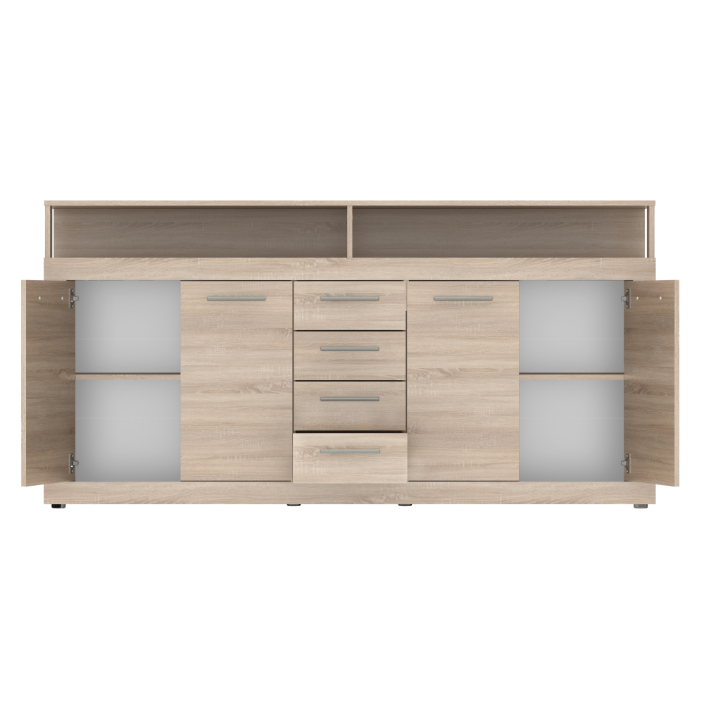 Kombinovaná komoda, dub sonoma, LUNYSA 2 NEW