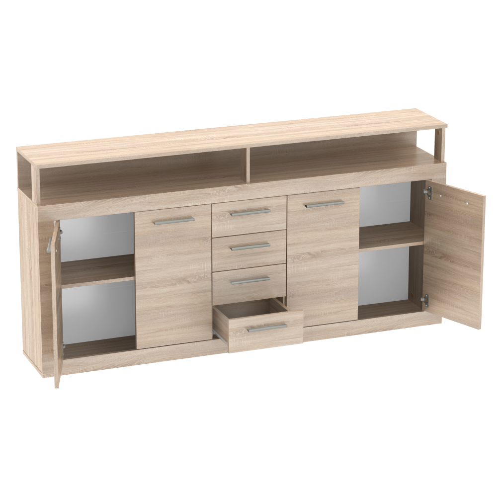 Kombinovaná komoda, dub sonoma, LUNYSA 2 NEW