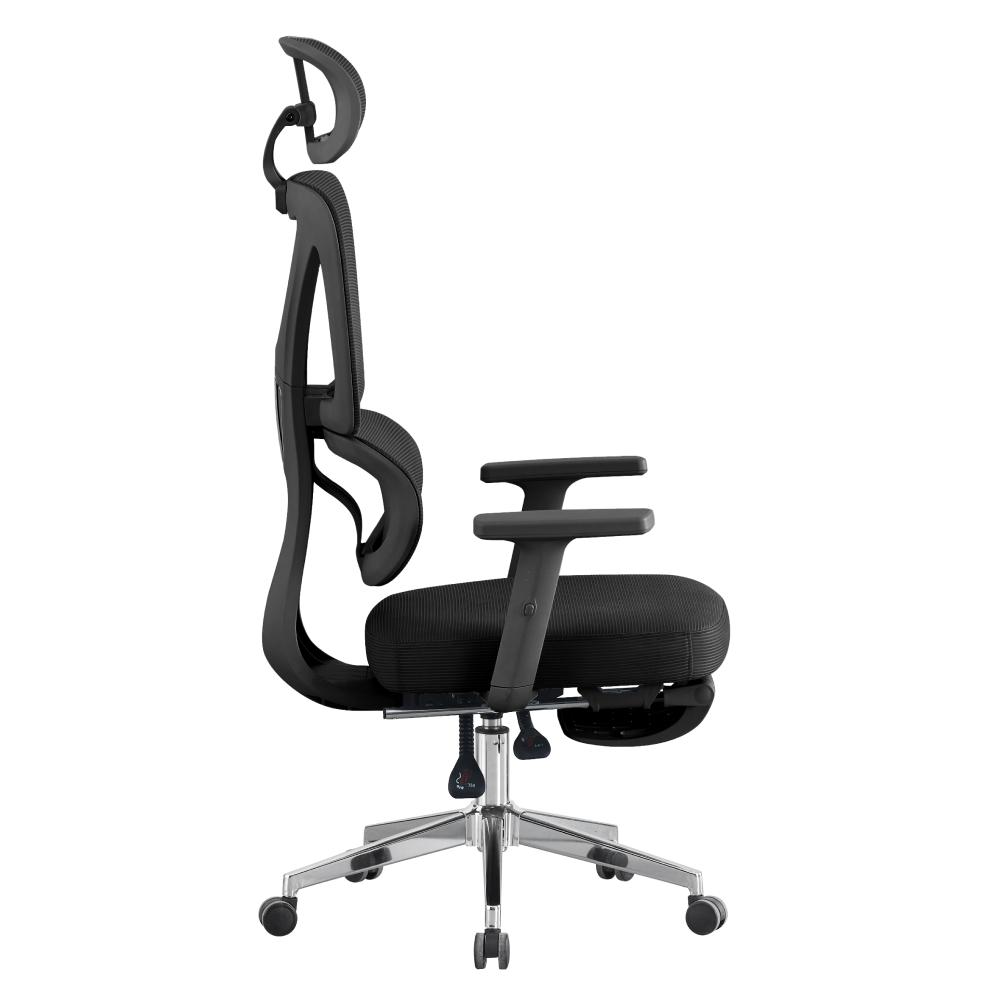 Kancelárske kreslo, čierna/chróm, DEMOS