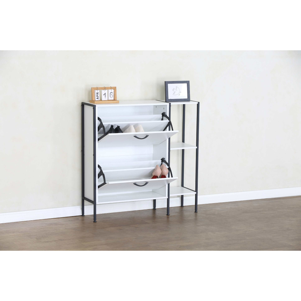 Cipősszekrény, fehér, SOVIO Cipősszekrény, fehér, SOVIO