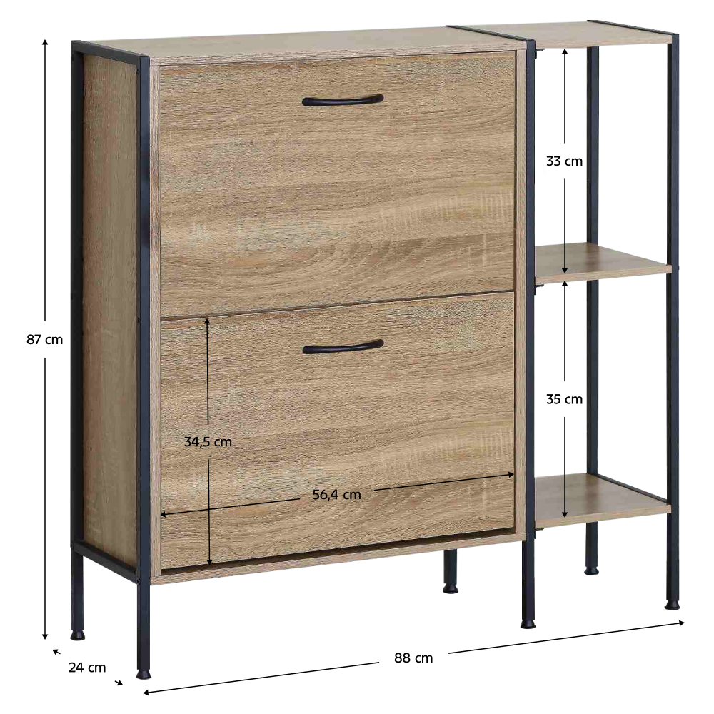 Cipőtároló, tölgy, SOVIO