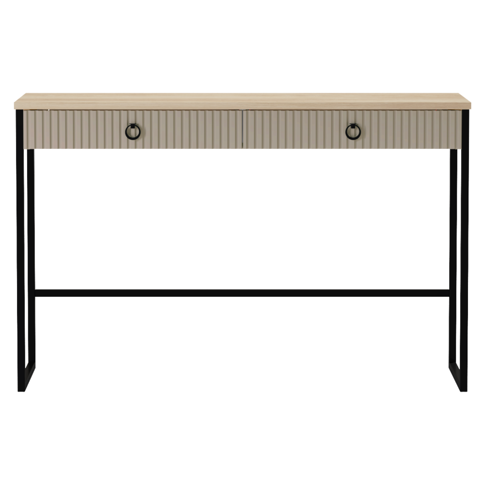 Toaletný stolík, sivohnedá Taupe/dub silverjack, DOMCA 2S