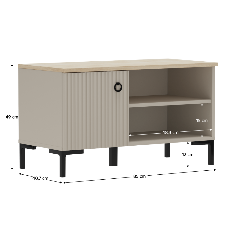 Botník, sivohnedá Taupe/dub silverjack, DOMCA 1D