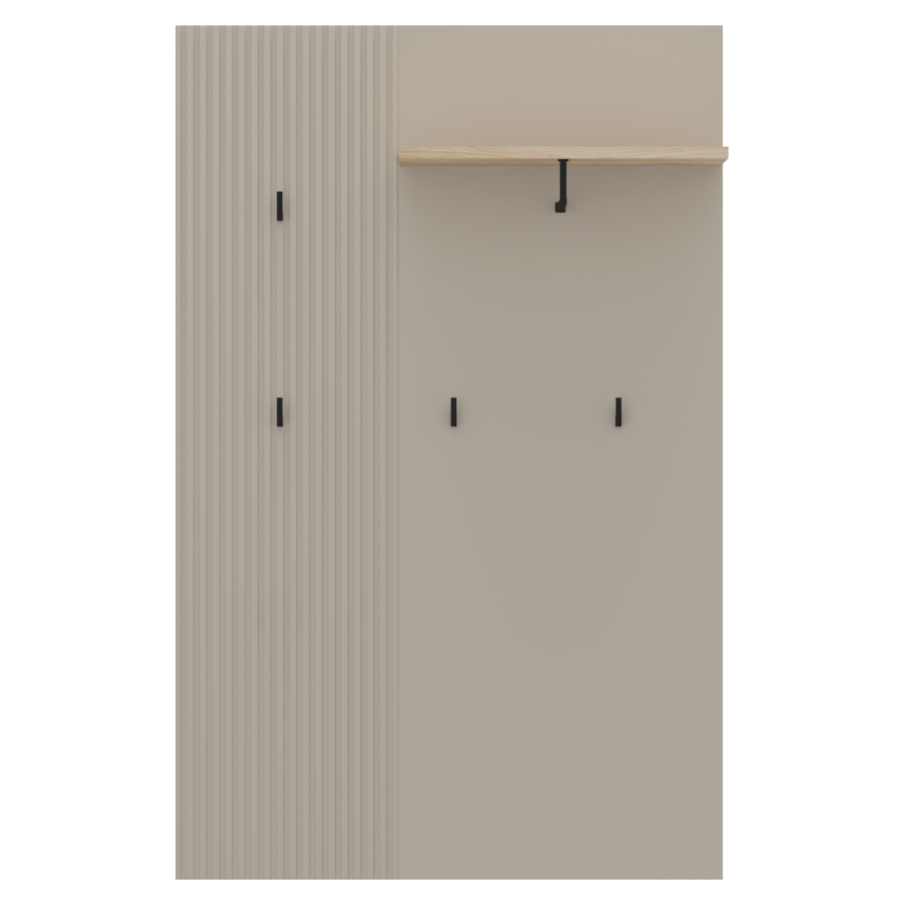 Vešiakový panel 85, sivohnedá Taupe/dub silverjack, DOMCA